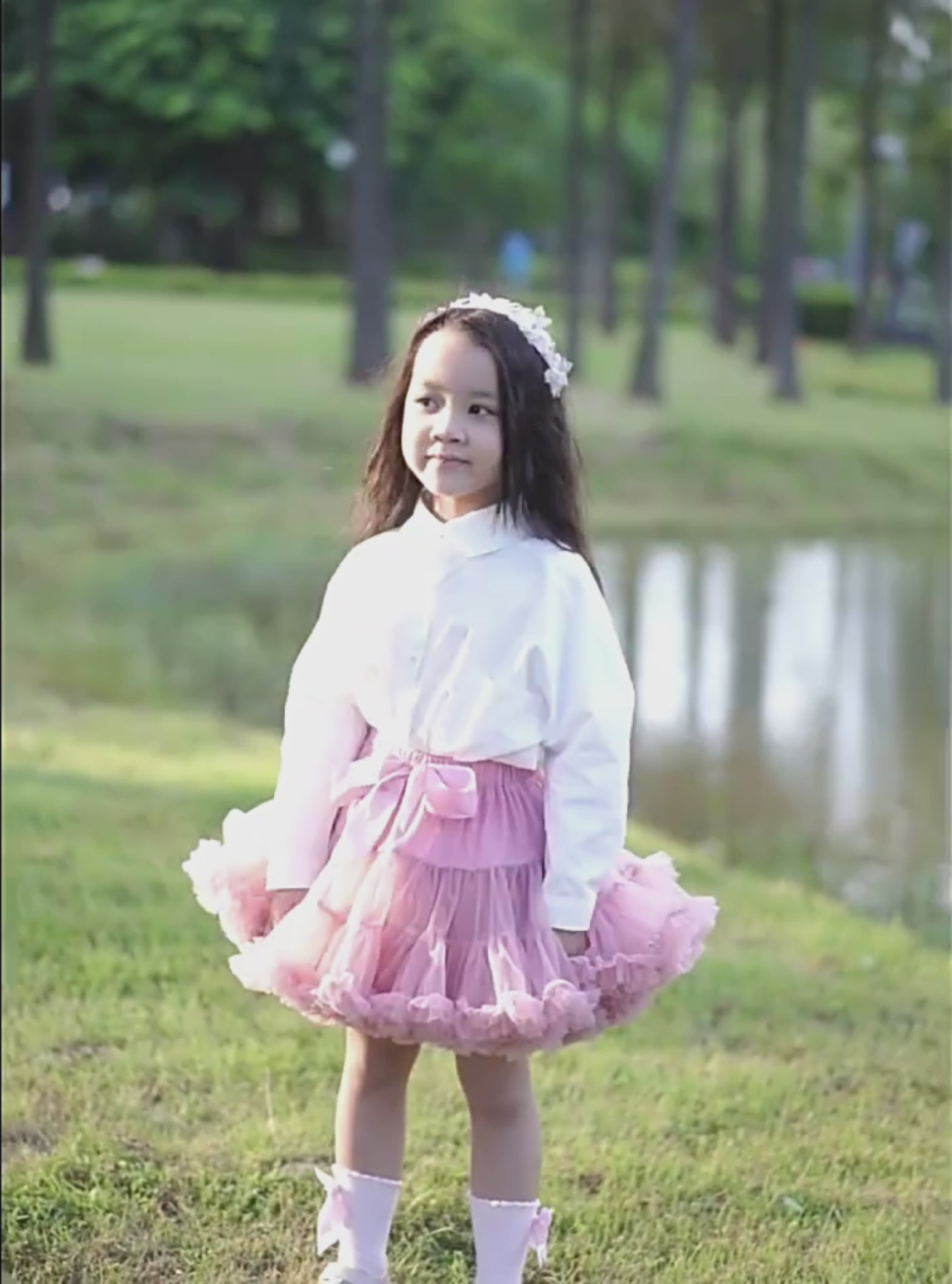 Fluffy Layered Tutu For Girls | Pink Chiffon Tutu Skirt | Bubble Gum Birthday Tutu | Adjustable Waist Kids Tutu