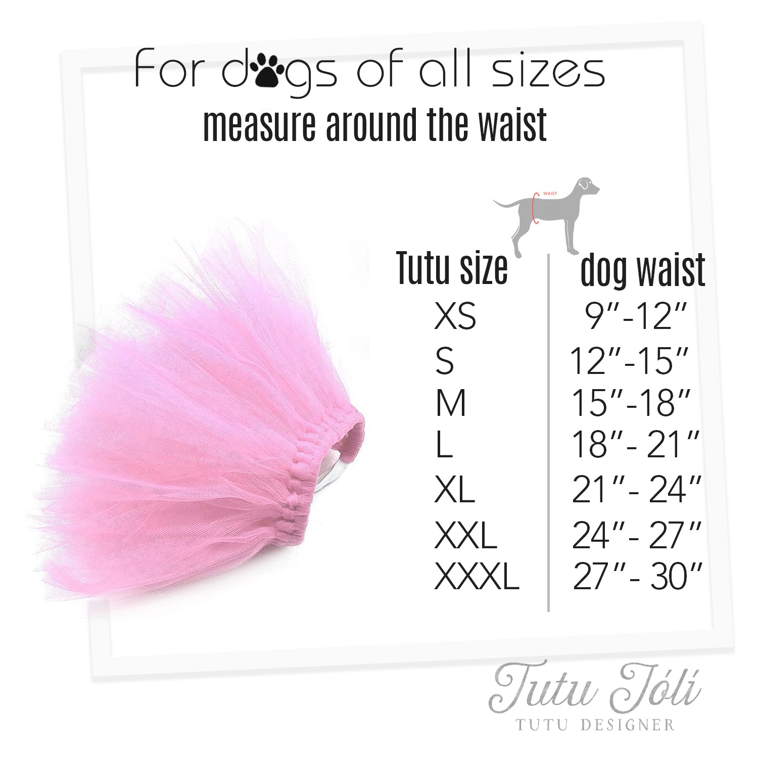 Light Pink Dog Tutu Skirt | XS-XXXL