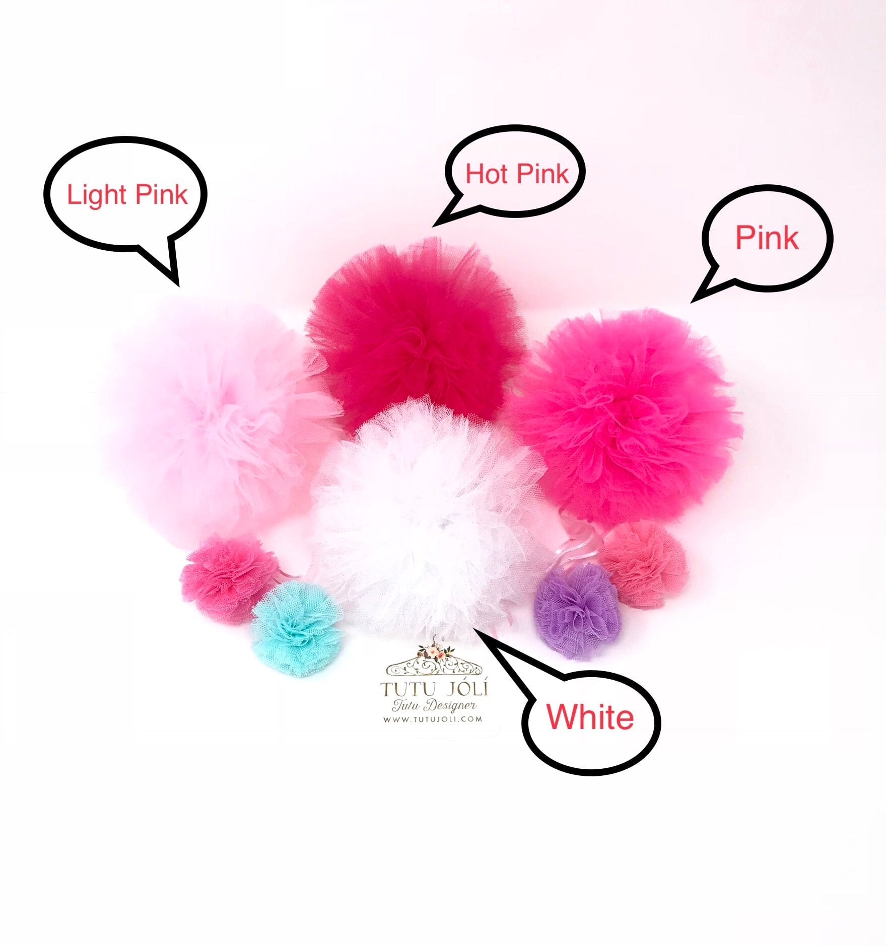 Fluffed 5.5inch Tulle Pom Pom Balls