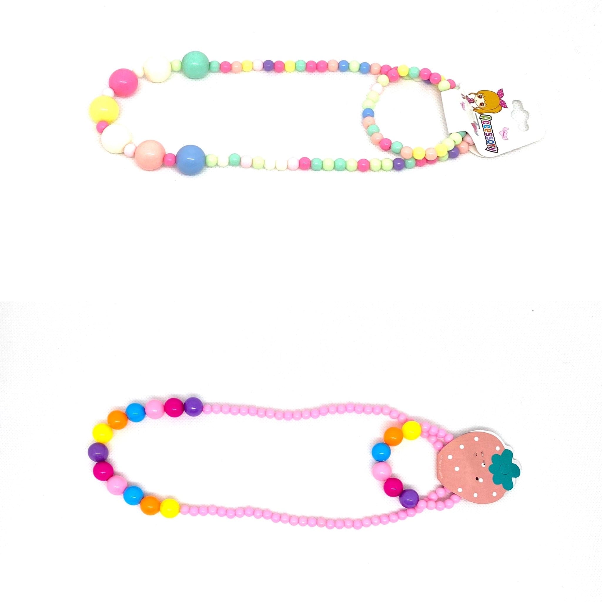 Children's Necklace & Bracelet Rainbow Set | Kids Jewelry | Gift Set For Girls