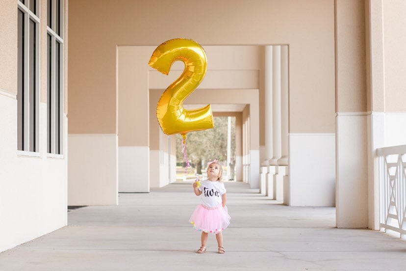 Pink Tutu For Girls | Pom Pom Tutu Skirt and Bow Hair Tie | 2Pcs Set | Birthday Tutu For Girls