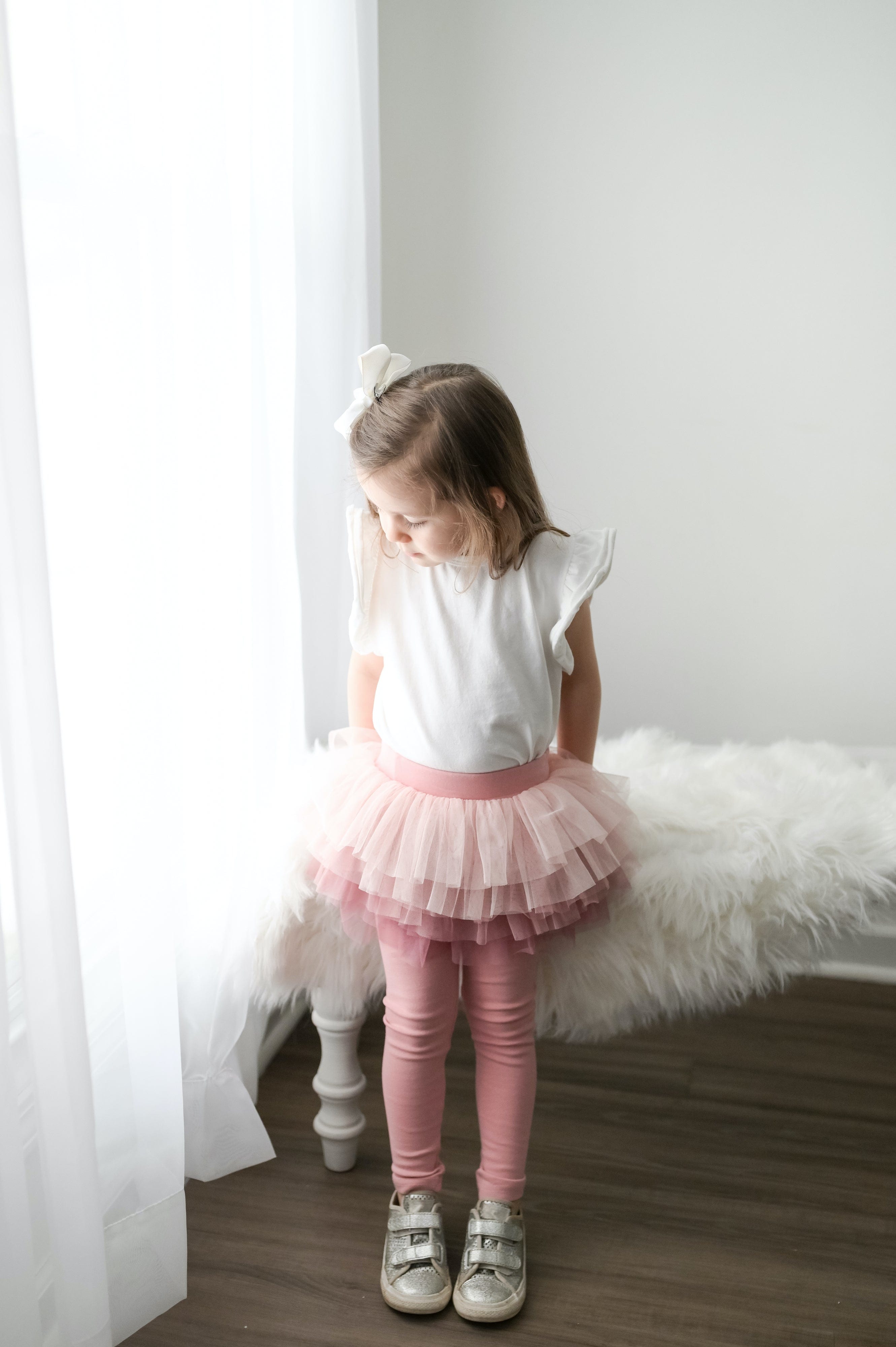 Kids Tutu Leggings Pink Tutu Toddler Leggings With Tulle Skirt Gif